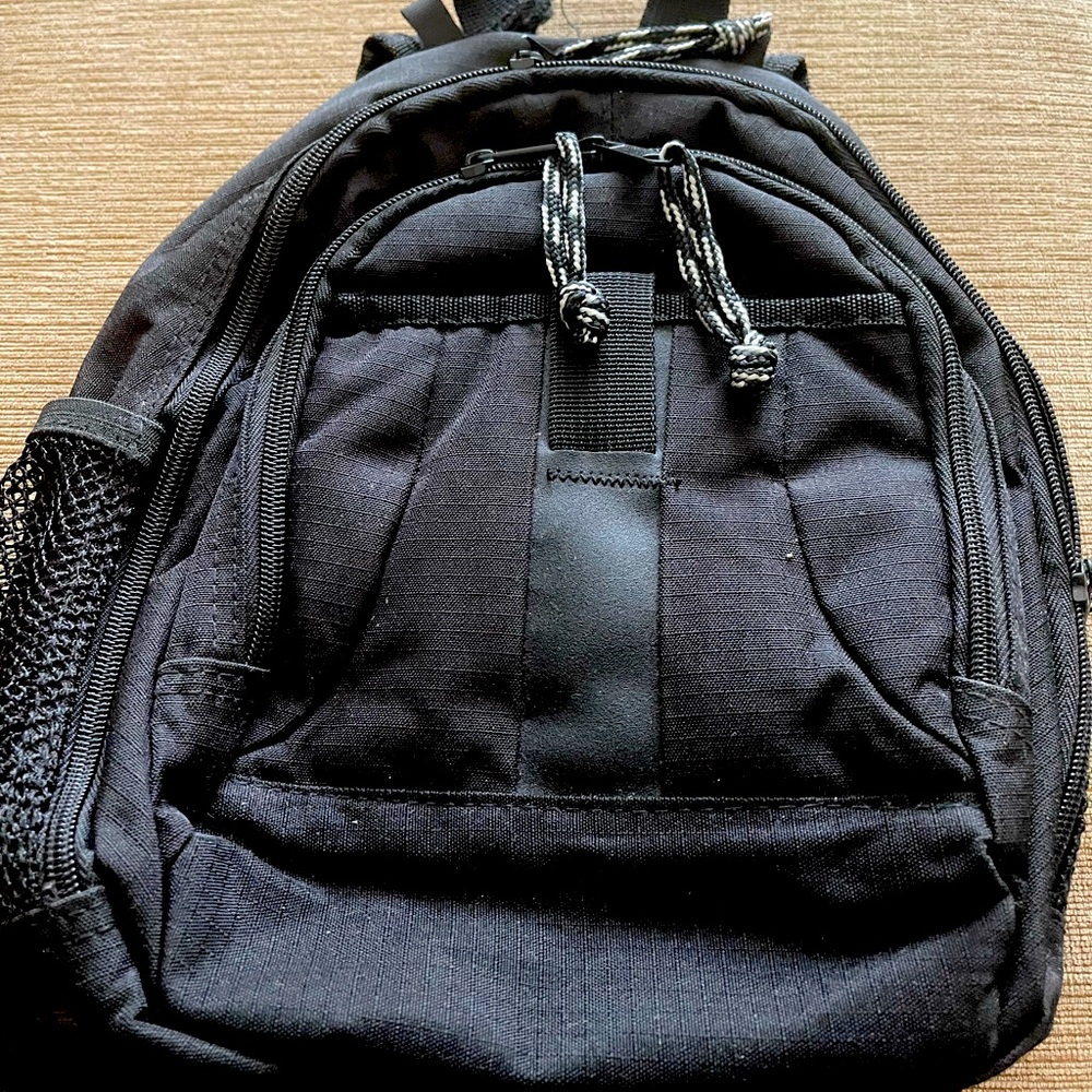 Black mini backpack